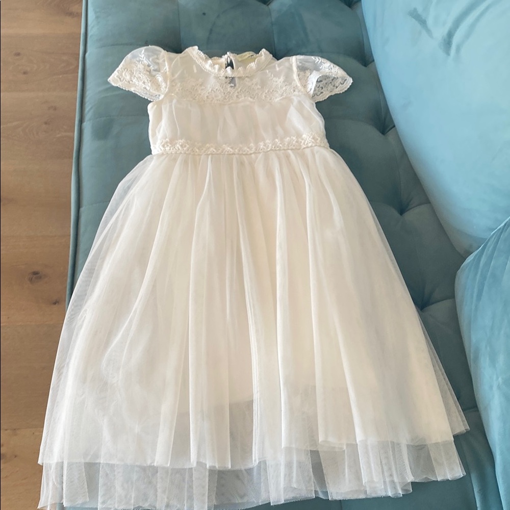 Cream Puff Sleeve Sundress with Peter Pan Collar